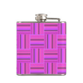 Roze stremplank heupfles (Achterkant)