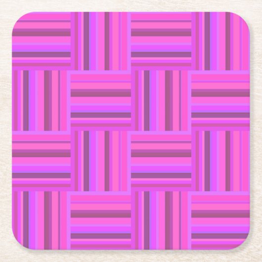 Roze stremplank kartonnen onderzetters (Voorkant)
