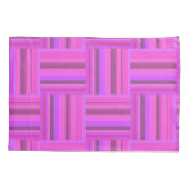 Roze stremplank kussensloop (Achterkant)