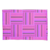 Roze stremplank kussensloop (Voorkant)