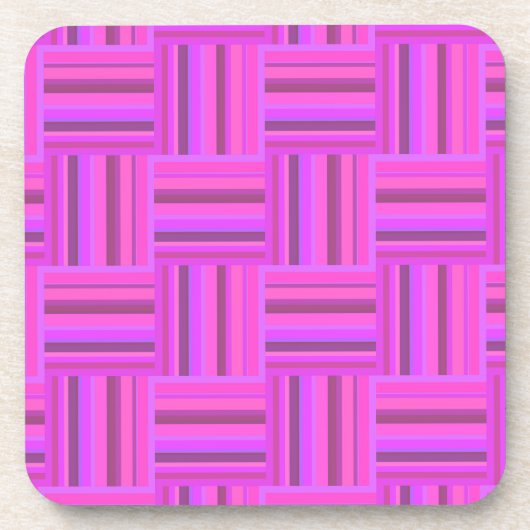 Roze stremplank onderzetter (Voorkant)