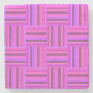 Roze stremplank stenen onderzetter