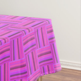 Roze stremplank tafelkleed