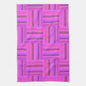 Roze stremplank theedoek (Verticaal)