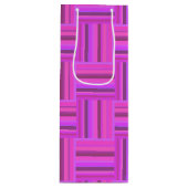Roze stremplank wijn cadeautas (Voorkant)