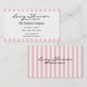 Roze strepe Mode Visitekaartje (Voorkant / Achterkant)