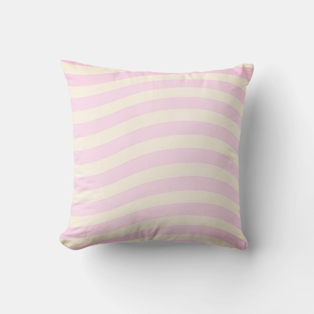 Roze strepe Sierkussen (Voorkant)