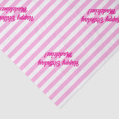 Roze strepen Aangepaste tekst Tissuepapier (Detail)