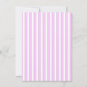 Roze Strepen Aangepaste Trouw Bruiloft Uitnodiging (Voorkant)