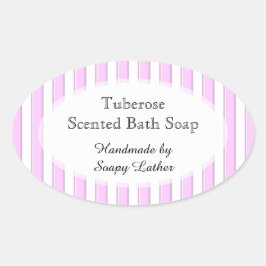 Roze Strepen Aangepaste Zeep of Recept Sticker