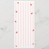 Roze Strepen & Aardbei Menukaart (Achterkant)