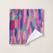 Roze strepen Abstract Bad Handdoek (Wasdoekje)