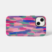 Roze strepen Abstract iPhone Hoesje (Achterkant horizontaal)