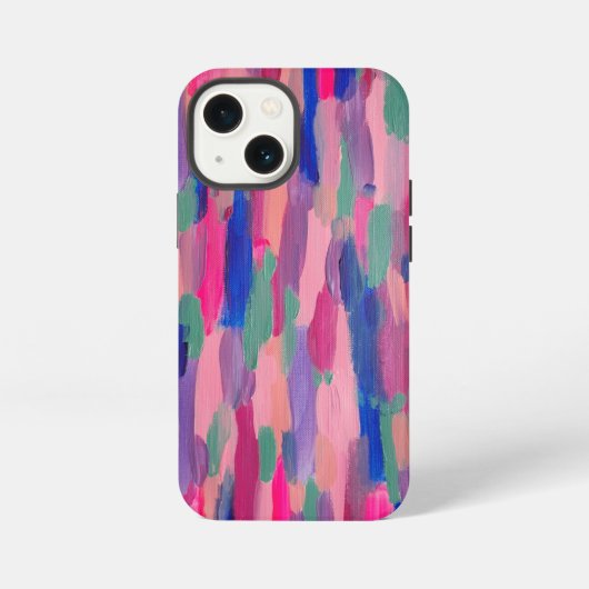 Roze strepen Abstract iPhone Hoesje (Achterkant)