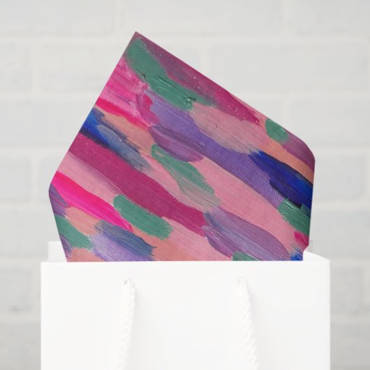 Roze strepen Abstract Tissuepapier (Cadeauzakje)
