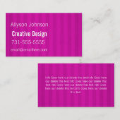 Roze strepen Achtergrond Visitekaartjes (Voorkant / Achterkant)