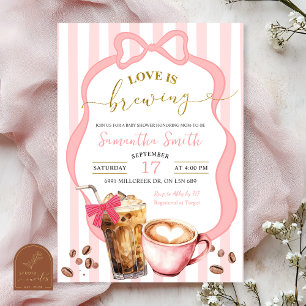 Roze Strepen baby is op komst baby Shower Kaart