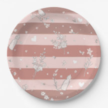 Roze Strepen Baby Meisje Shower
