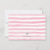 Roze strepen Baby shower Advies voor Mama Kaarten (Achterkant)