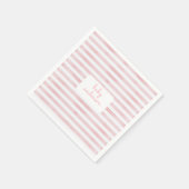 Roze strepen Baby shower Servet (Hoek)
