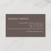  roze strepen Babyzittend Visitekaartje (Achterkant)