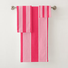 Roze strepen bad handdoek