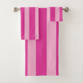 Roze strepen bad handdoek
