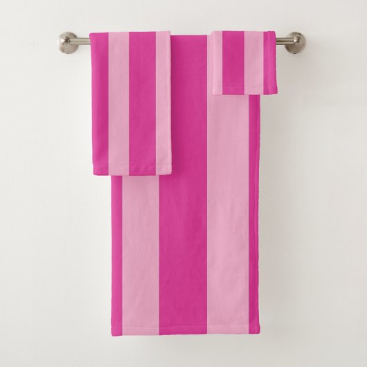 Roze strepen  bad handdoek (Insitu)