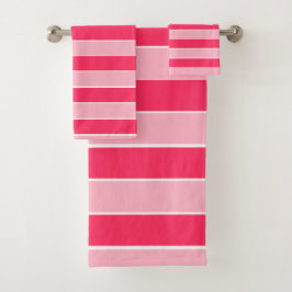 Roze strepen bad handdoek