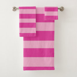 Roze strepen bad handdoek