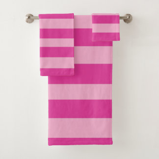 Roze strepen bad handdoek