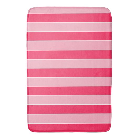 Roze strepen badmat (Voorkant Verticaal)