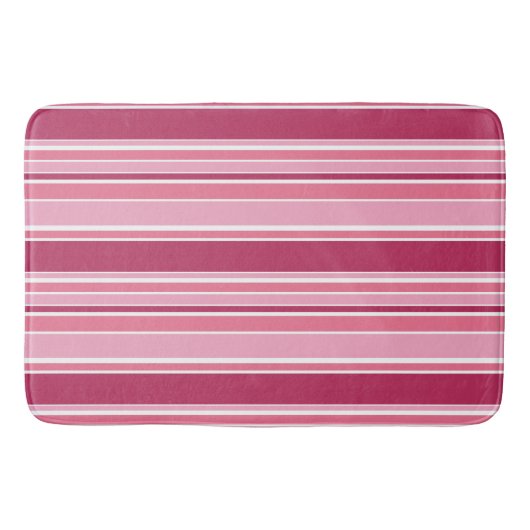Roze strepen badmat (Voorkant)