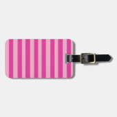 Roze strepen bagagelabel (Voorkant horizontaal)