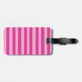 Roze strepen bagagelabel (Achterkant horizontaal)