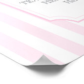 Roze Strepen Beer Aangepast bord Poster (Hoek)