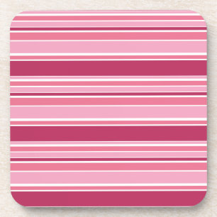 Roze strepen bier onderzetter
