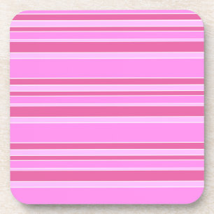 Roze strepen bier onderzetter