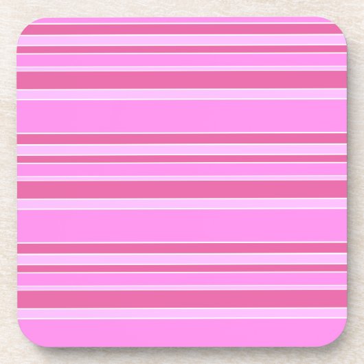Roze strepen bier onderzetter (Voorkant)