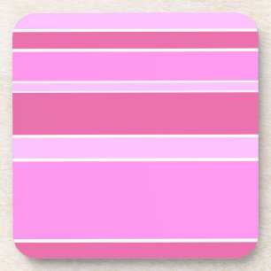 Roze strepen bier onderzetter