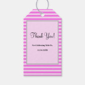 Roze Strepen Cadeau Labels Cadeaulabel (Voorkant)