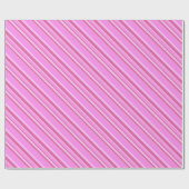 Roze strepen cadeaupapier (Vlak)