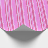 Roze strepen cadeaupapier (Hoek)