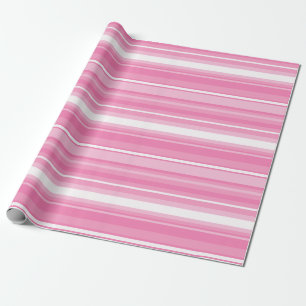 Roze strepen cadeaupapier