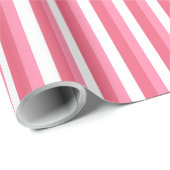 Roze strepen cadeaupapier (Rol Hoek)