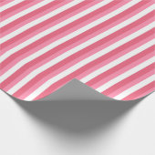 Roze strepen cadeaupapier (Hoek)