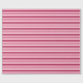 Roze strepen cadeaupapier (Vlak)