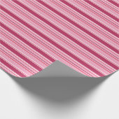 Roze strepen cadeaupapier (Hoek)