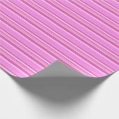 Roze strepen cadeaupapier (Hoek)