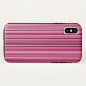Roze strepen Case-Mate iPhone case (Achterkant (horizontaal))
